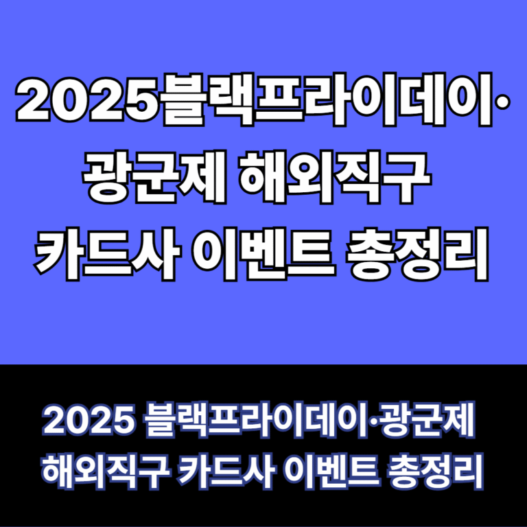 블랙프라이데이해외직구카드