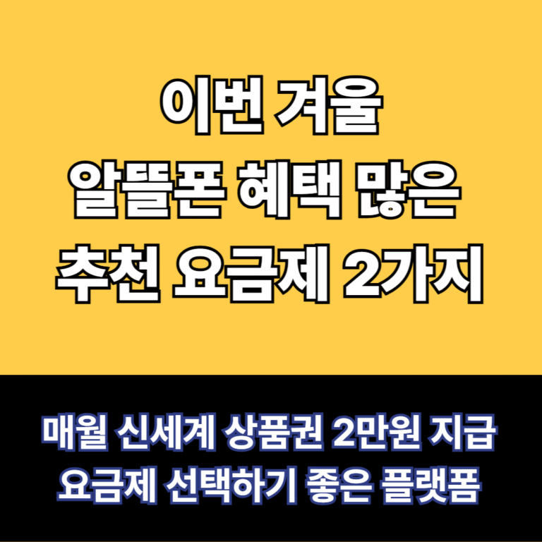 알뜰요금제 추천