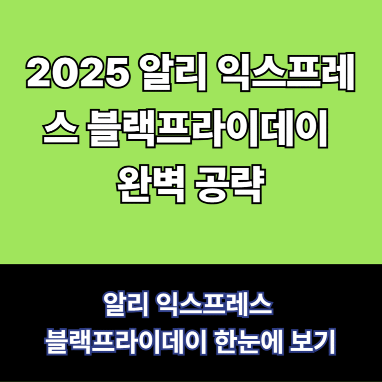 알리익스프레스 블랙프라이데이 공략