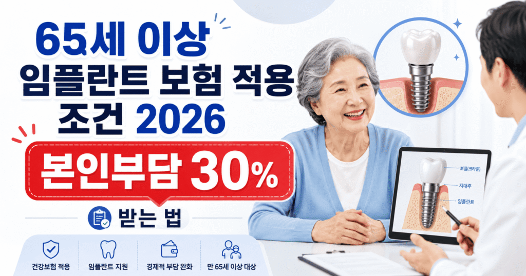 65세 이상 임플란트 보험 적용 조건 2026