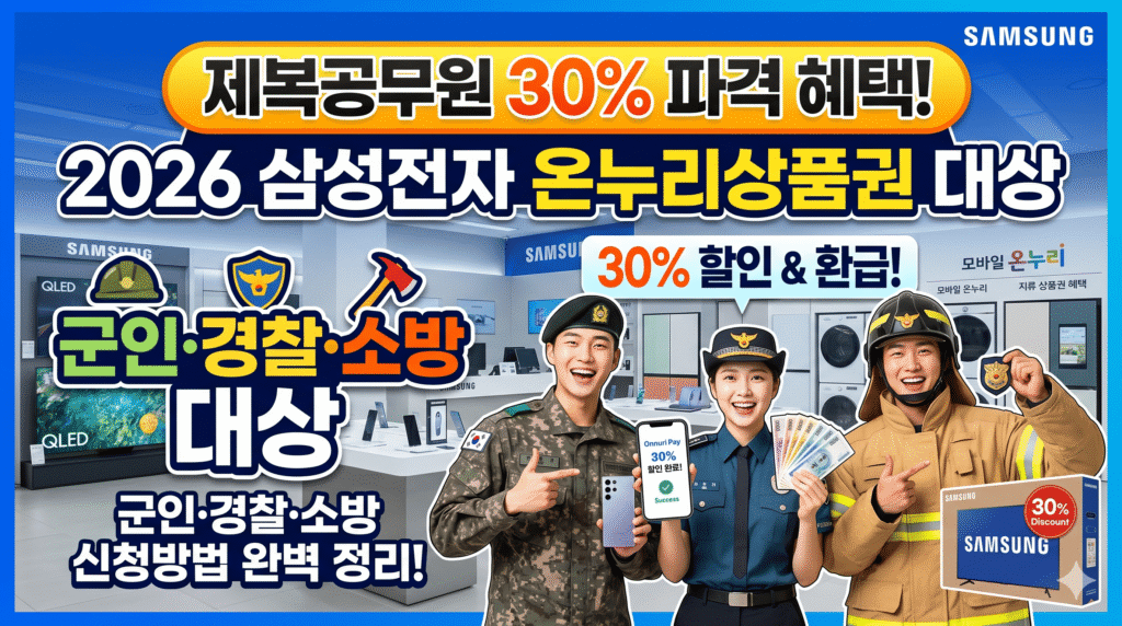 삼성전자 제복공무원할인 신청방법