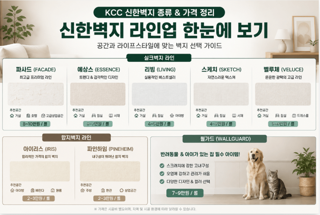 신한벽지 라인업