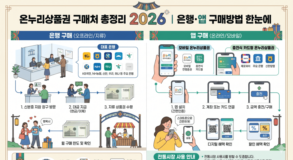 온누리상품권 구매처총정리 은행·앱-매방법