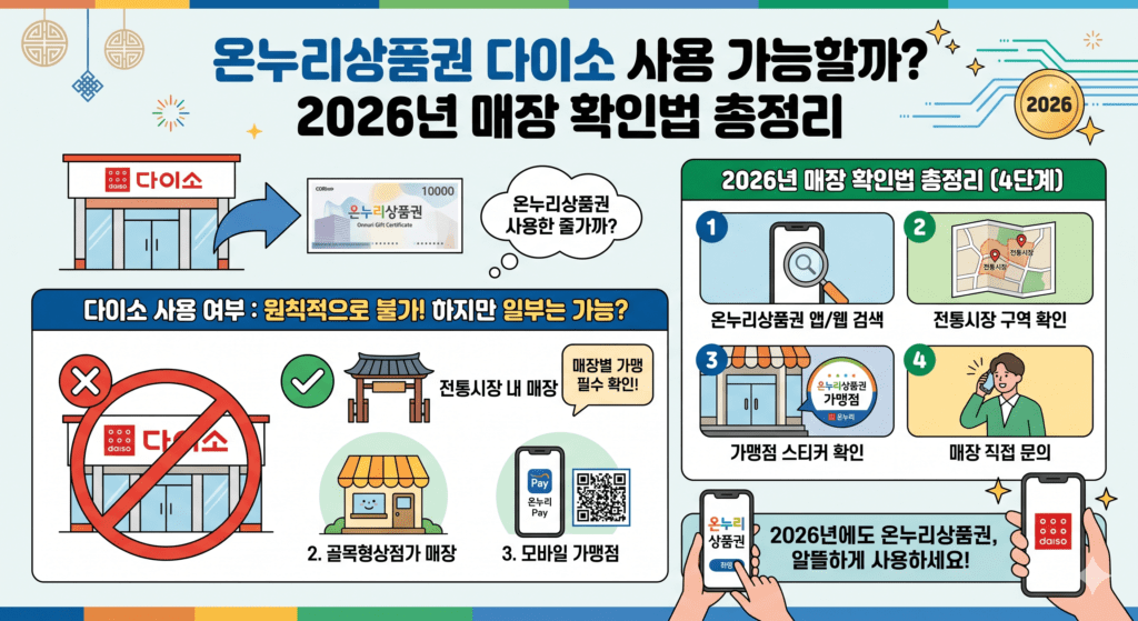 온누리상품권 다이소 사용 가능할까