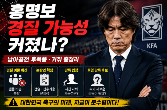 홍명보 경질가능성 여론